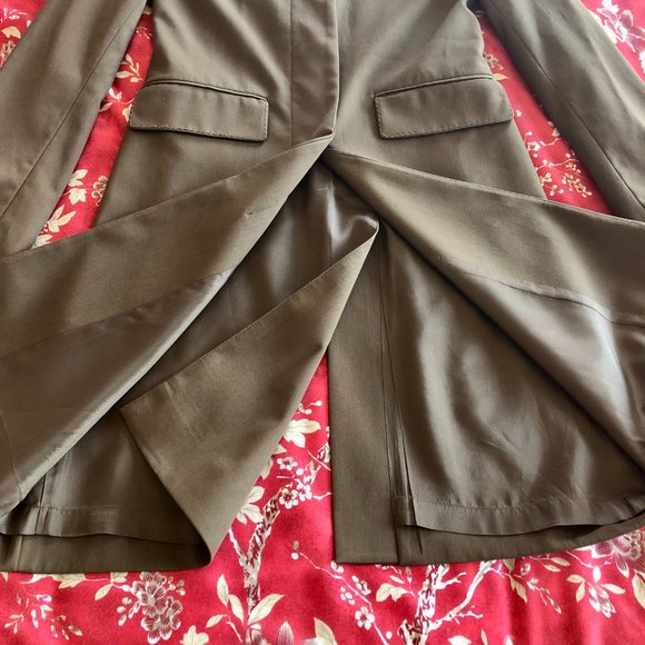 Vintage BCBGMaxAzria Longline Brown Button-Front Coat Jacket - Size XXS - Picture 10 of 16